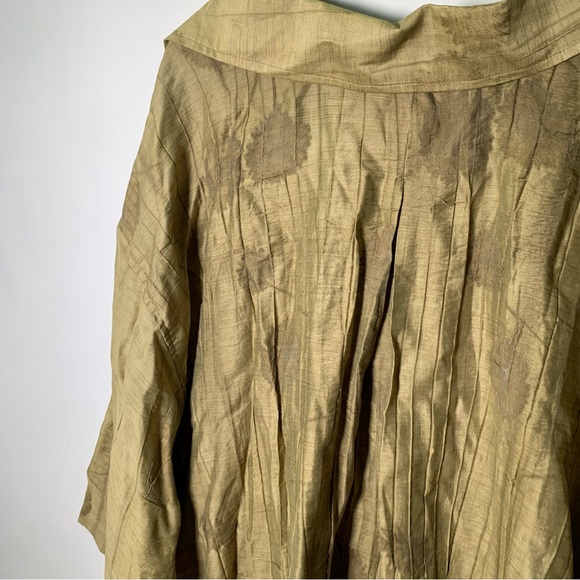ZARA NWT OVERSIZED JACQUARD SHIRT ZW COLLECTION SIZE XL VISCOSE BLEND BOHO - Picture 10 of 11